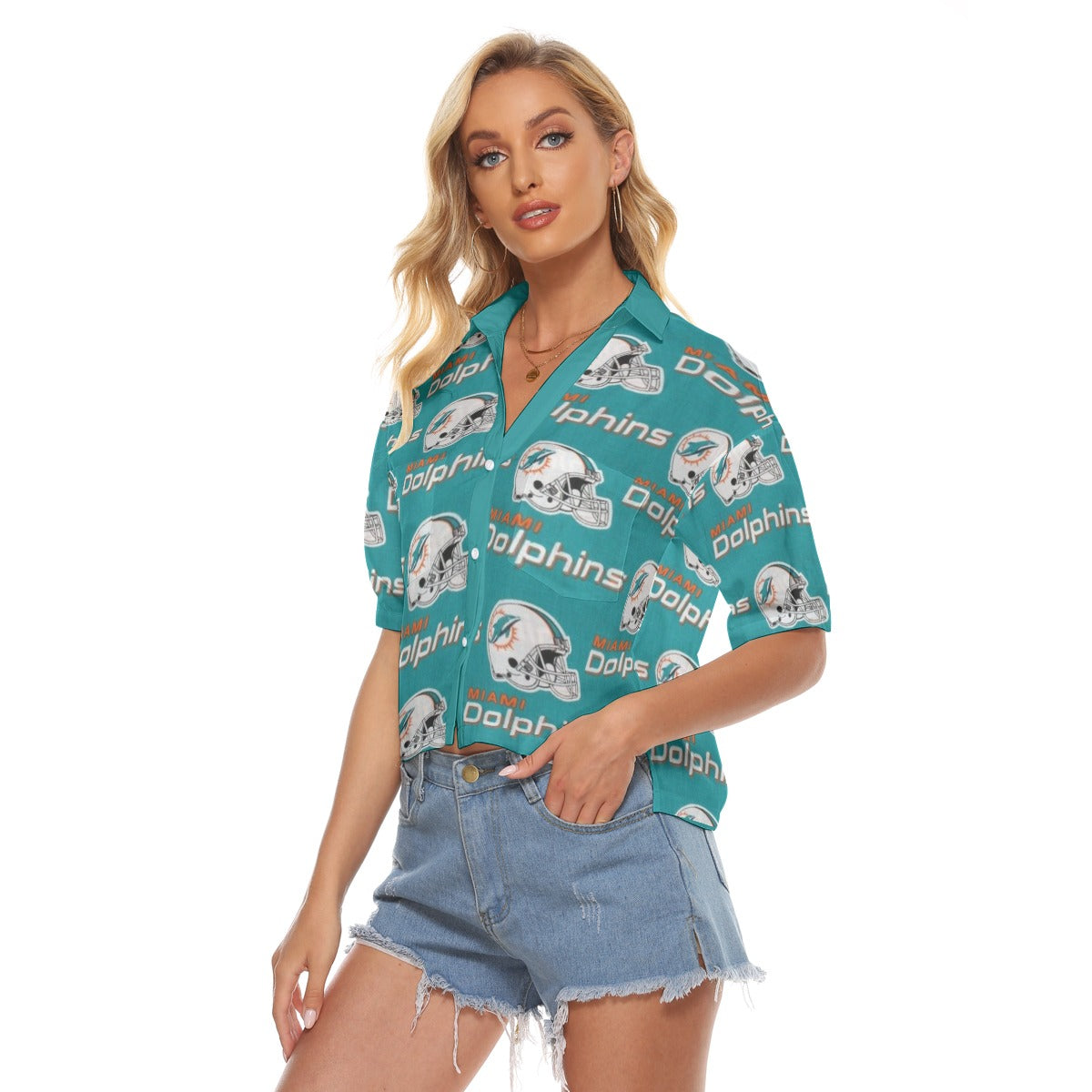 Miami Football Game Day All-Over Print Women's V-neck Shirts