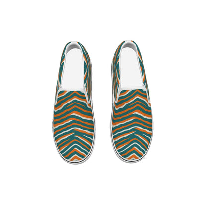 Miami Football Game Day Kid's Slip On Sneakers