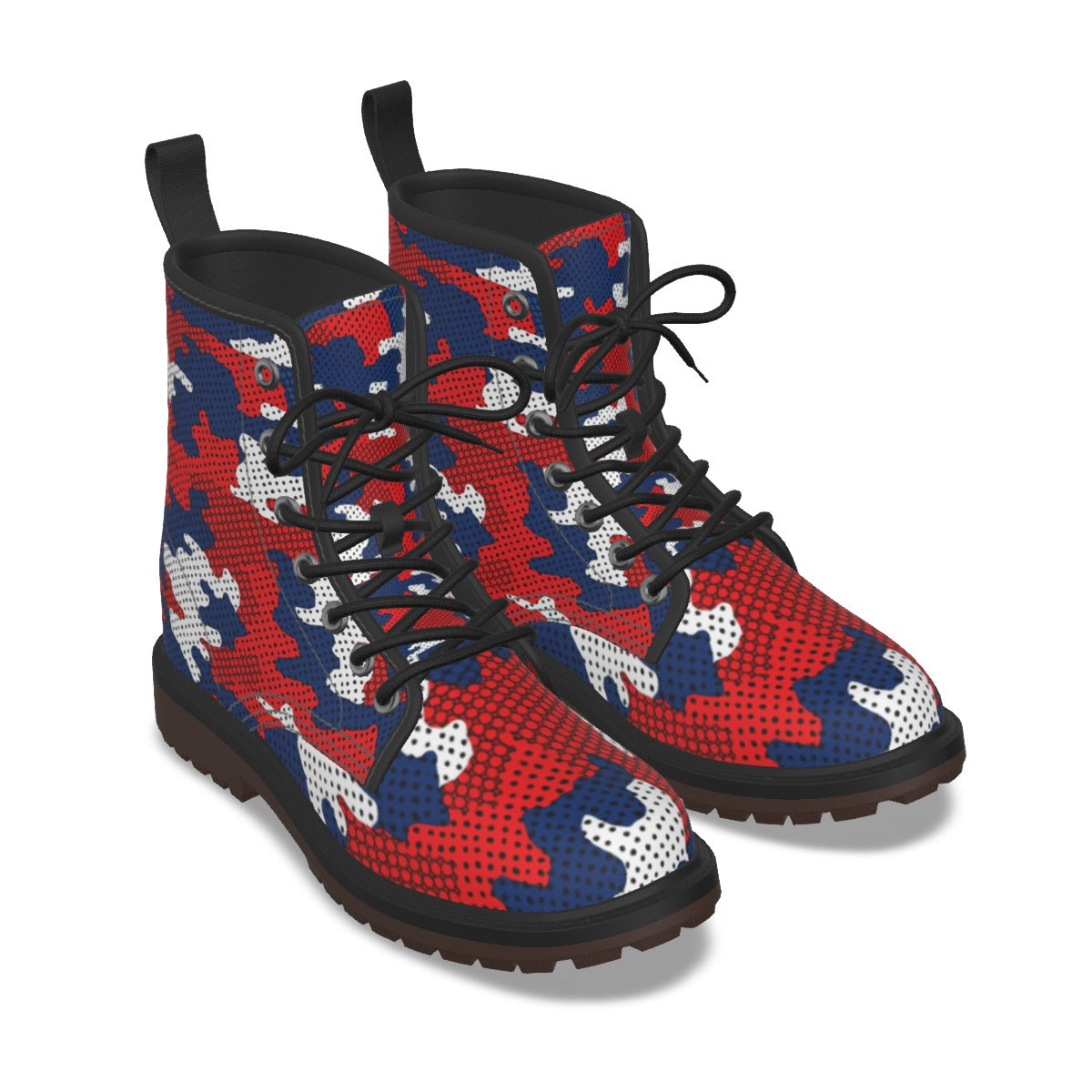 Urban Legend Mississippi Ole Miss Red and Navy Camo Martin Short Boots – Rebels-Inspired Streetwear