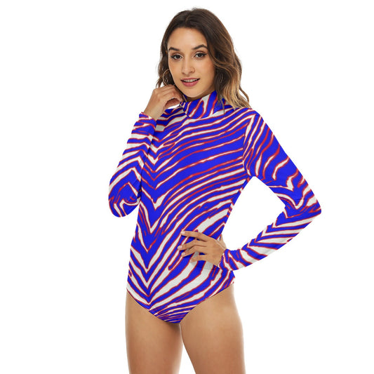 Buffalo Bills Zubaz Women's Turtleneck Long Sleeve Bodysuit