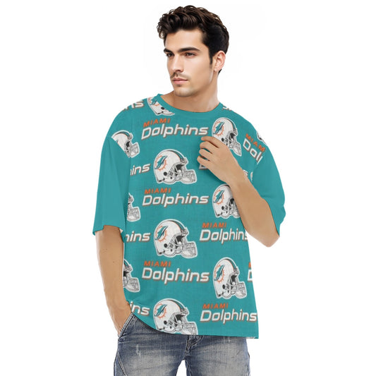 Miami Football Game Day All-Over Print Men's Raglan Short Sleeve T-Shirt|180GSM COTTON