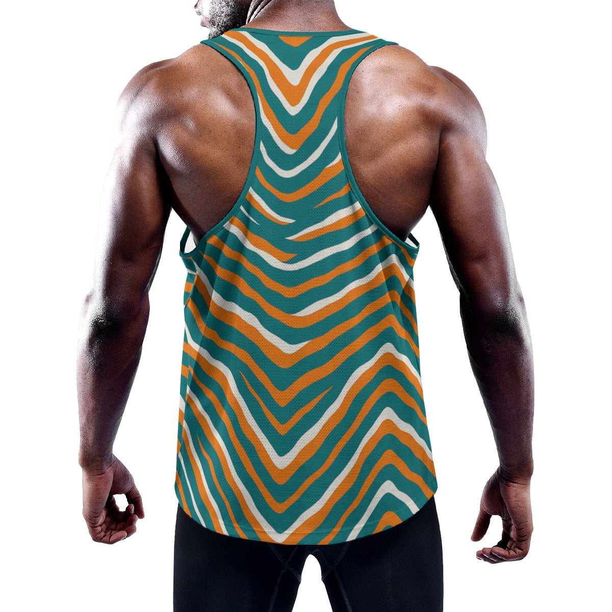 Miami Football Game Day All-Over Print Men's Slim Y-Back Muscle Tank Top