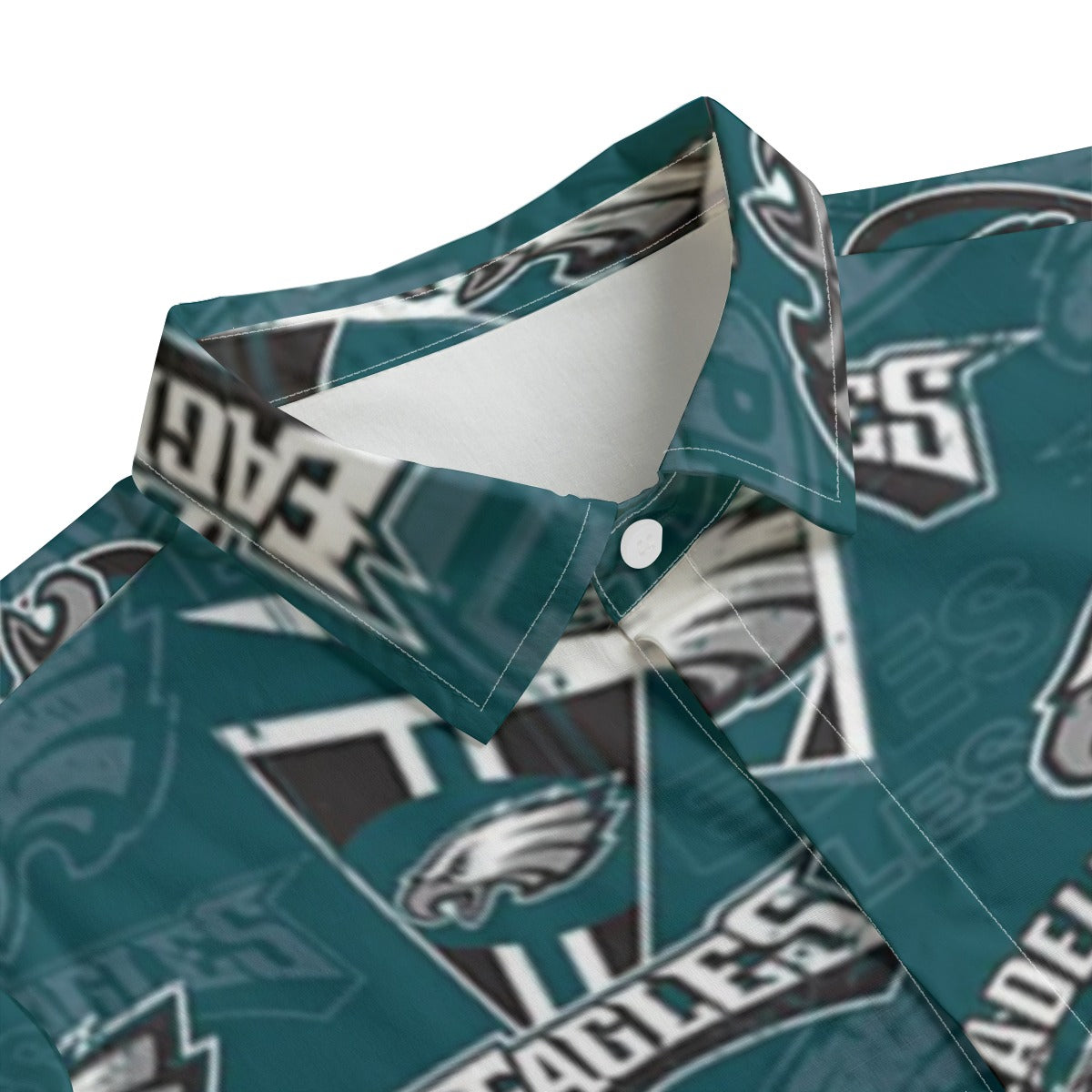 Philadelphia Football Game Day All-Over Print Men's Lapel Collar Shirt With Concealed Placket |115GSM Cotton poplin