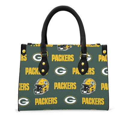Green Bay Football Game Day Women's Tote Bag With Black Handle