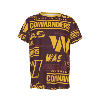 Washington Commanders Men's Round Neck Short Sleeve T-Shirt