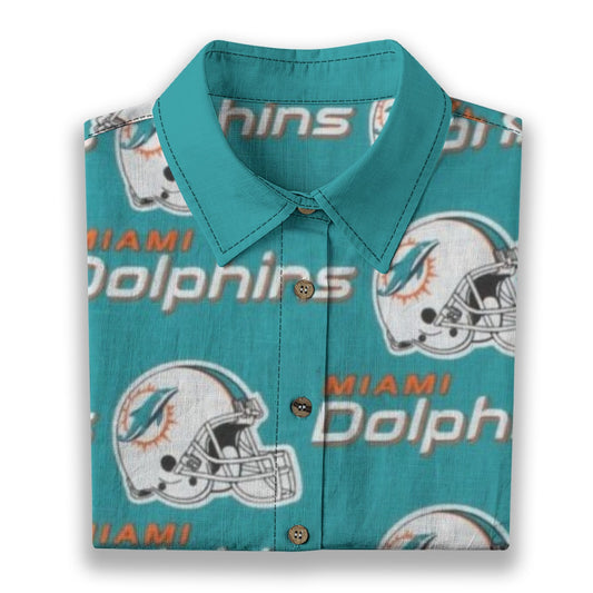 Miami Football Game Day All-Over Print Women's Shirt | 125GSM Cotton