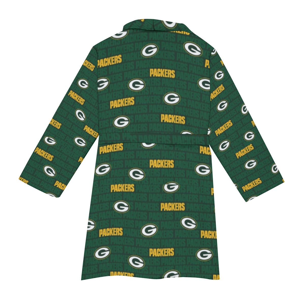 Green Bay Football Game Day All-Over Print Men's Borg Fleece Robe