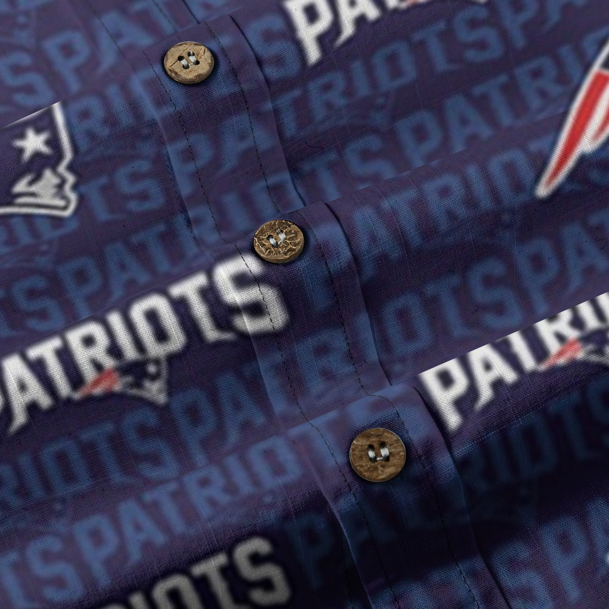 New England Football Game Day All-Over Print Men's Breathable Cotton Shirt|125GSM