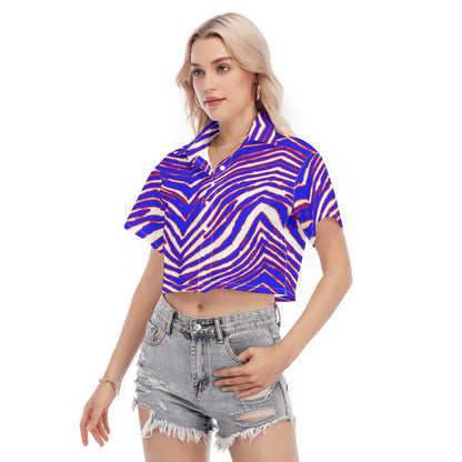 Buffalo Bills Zubaz Women's Cropped Shirt