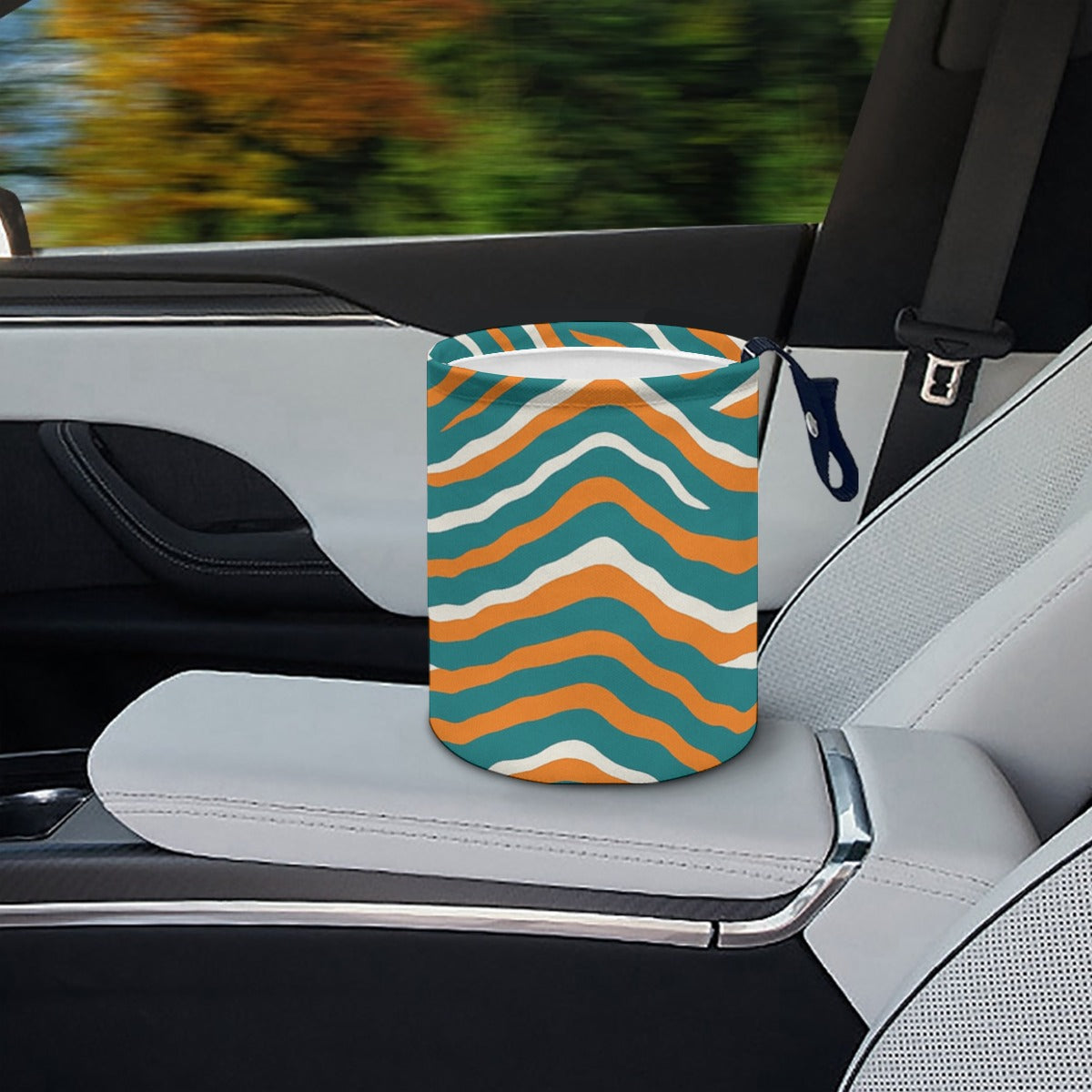 Miami Football Game Day Minimalist Fabric Car Trash Can
