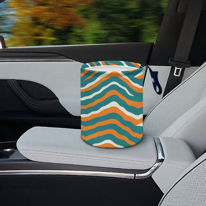 Miami Football Game Day Minimalist Fabric Car Trash Can