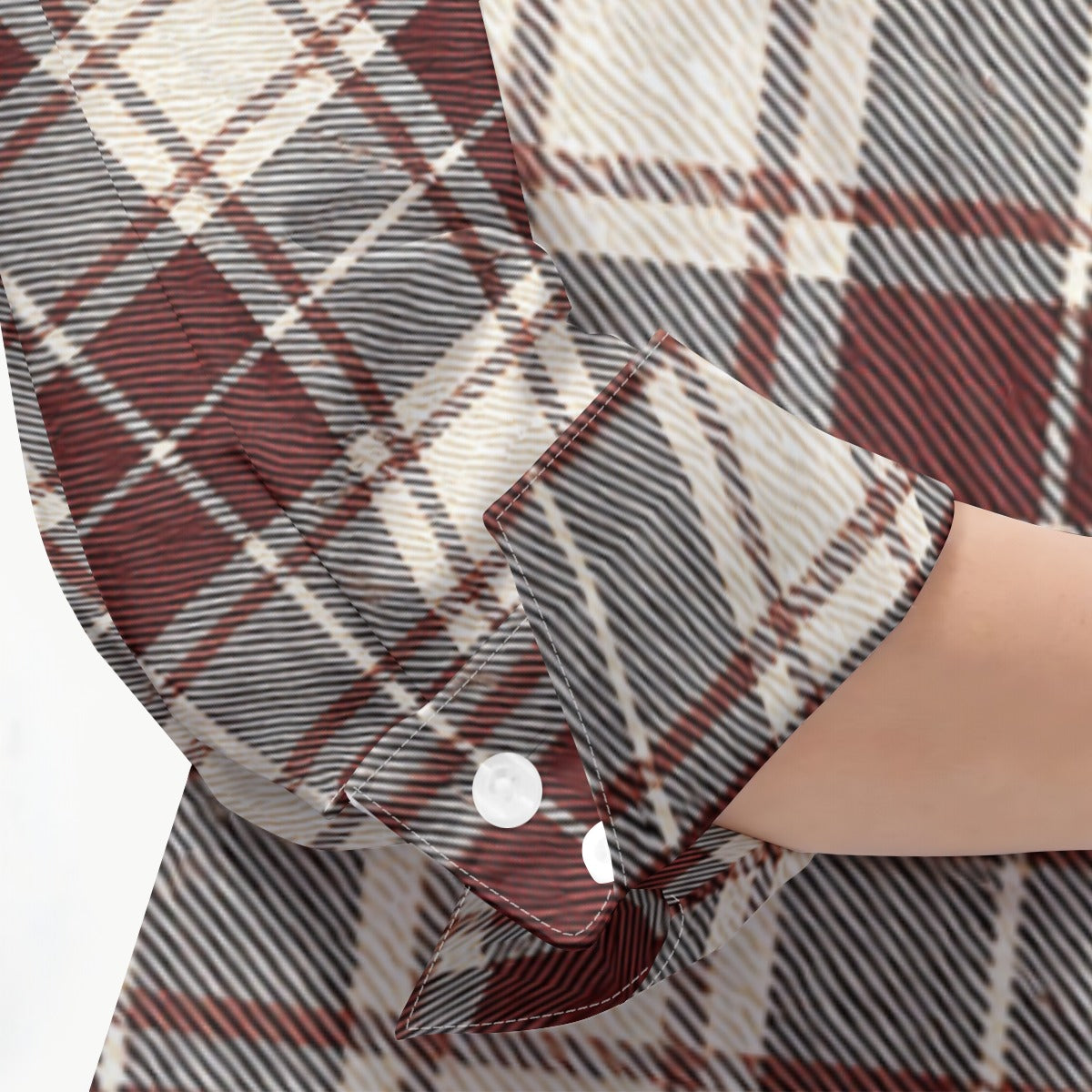 Oklahoma Tartan Plaid Sooners Women's 3/4 Sleeve Shirt