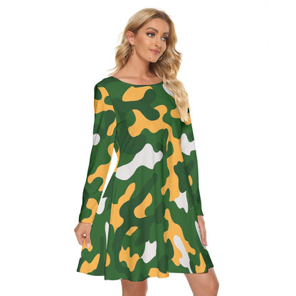 Green Bay Football Game Day All-Over Print Women's Crew Neck Dress