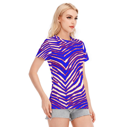 Buffalo Bills Zubaz Women's Round Neck T-Shirt | 190GSM Cotton