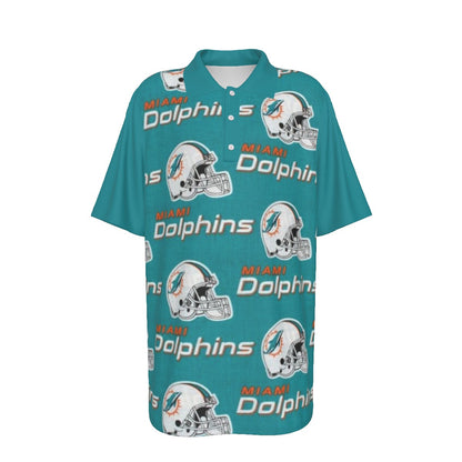 Miami Football Game Day All-Over Print Teenage Polo Collar Jersey