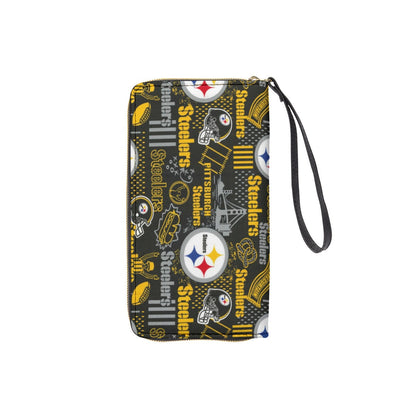 Pittsburgh Steelers Long Wallet With Black Hand Strap