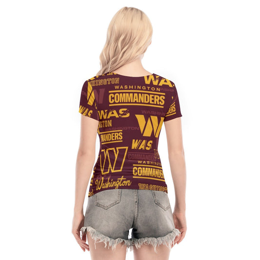 Washington Commanders Women's Short Sleeve Mesh Blouse