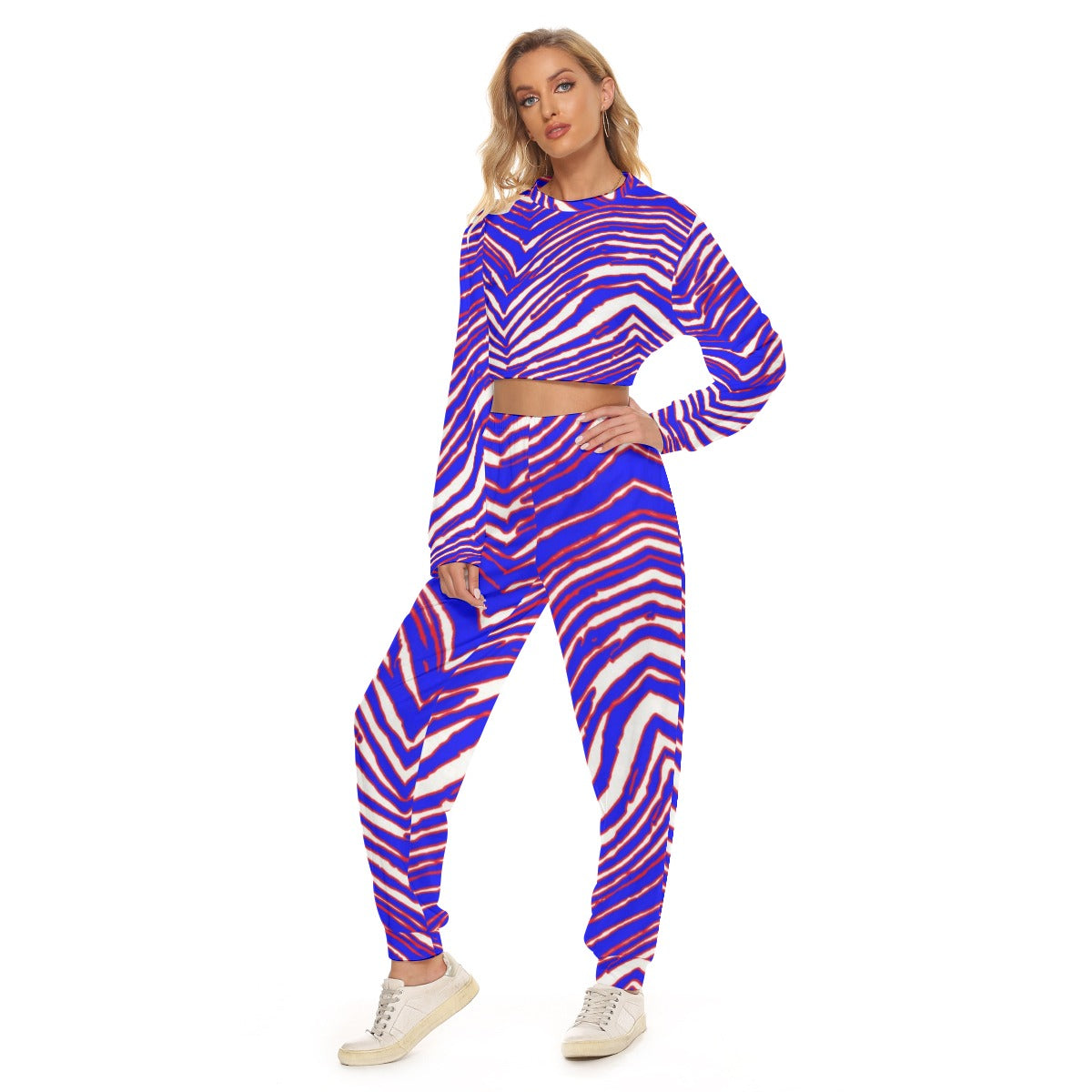 Buffalo Bills Zubaz Women's Crop Sweatshirt Suit