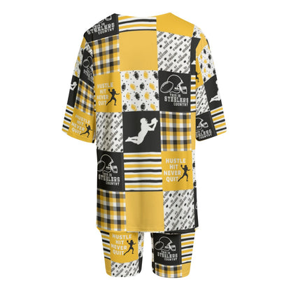 All-Over Print Women's T-shirt Set With Short Sleeve