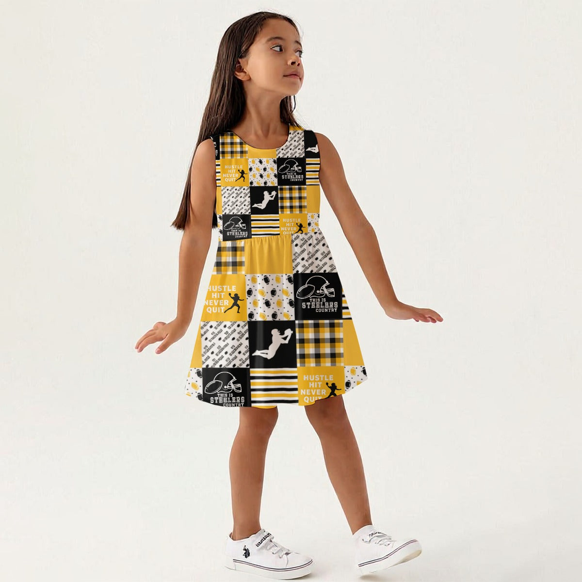 All-Over Print Girls Sleeveless A-Line Dress