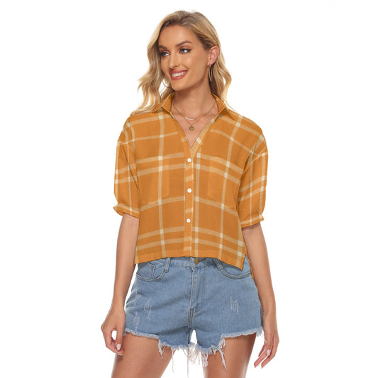 Urban Legend Tennessee Volunteers Tartan Plaid Women's V-Neck Shirt – Orange and White College Stree