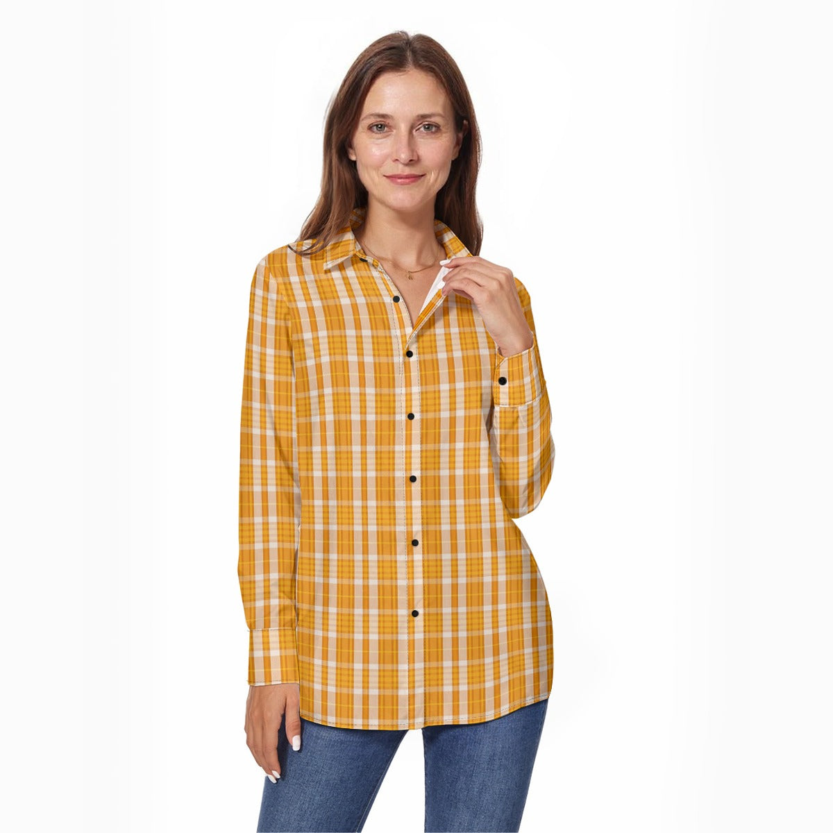 Tennessee Tartan Plaid Volunteers Women's Long Sleeve Shirt