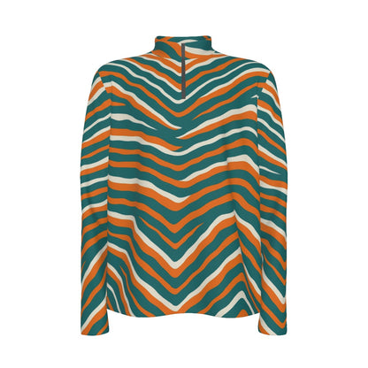 Miami Football Game Day All-Over Print Men's Half Zip Pullover