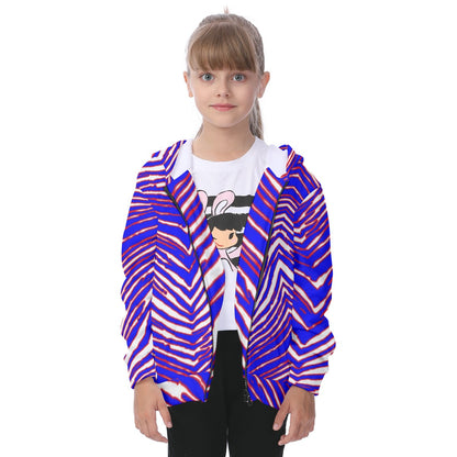 Buffalo Bills Zubaz Kid's Heavy Fleece Zip Up Hoodie