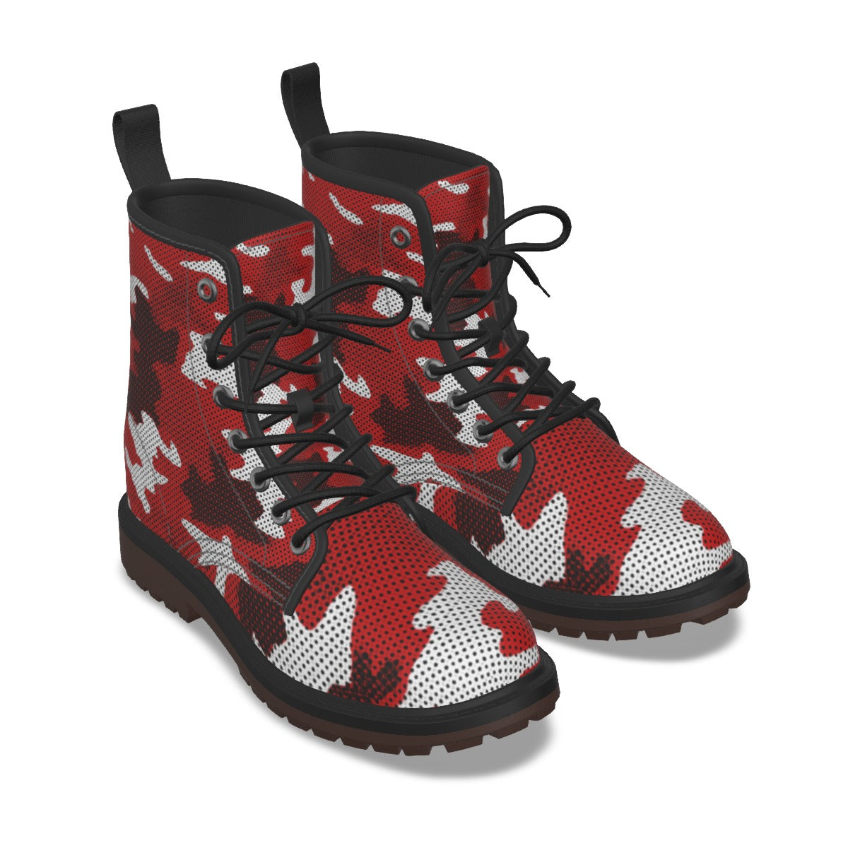 Urban Legend Indiana Bloomington Crimson and White Camo Martin Short Boots – Hoosiers-Inspired Colle