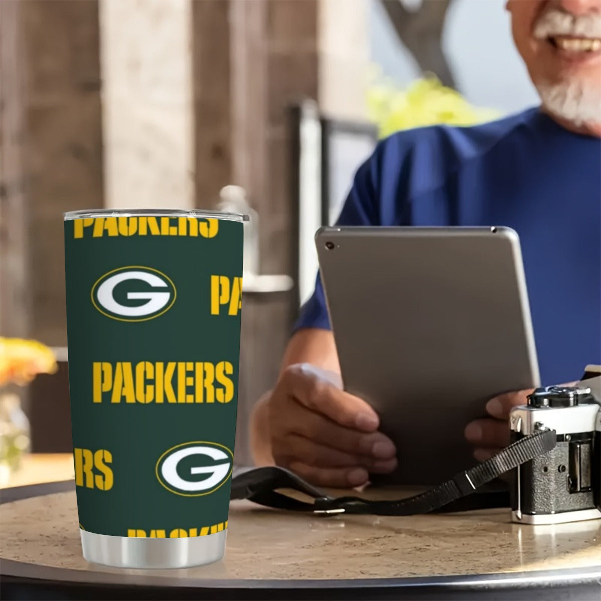 Green Bay Football Game Day Custom 20OZ Tumbler With Sliding Lid For The USA