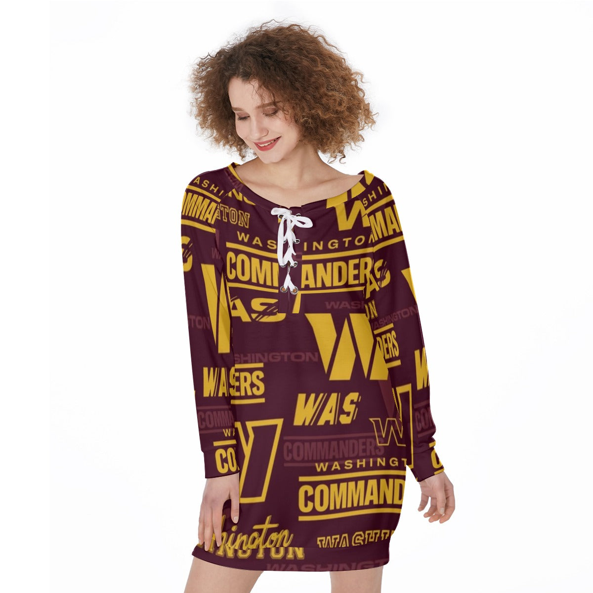 Washington Commanders Women's Lace-Up Sweatshirt