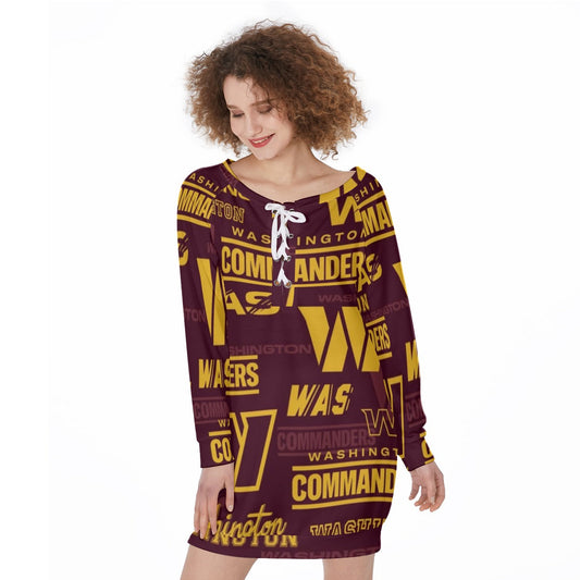 Washington Commanders Women's Lace-Up Sweatshirt