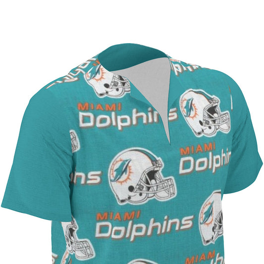 Miami Football Game Day All-Over Print  Men's African Dashiki Shirt