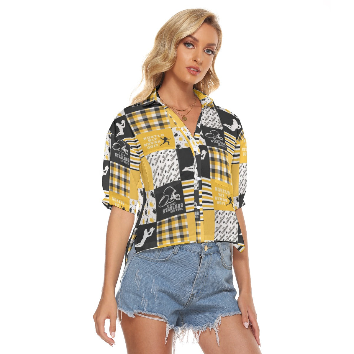 All-Over Print Women's V-neck Shirts