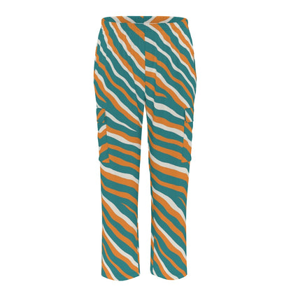 Miami Football Game Day All-Over Print Men's Cargo Pants|220GSM Birdseye