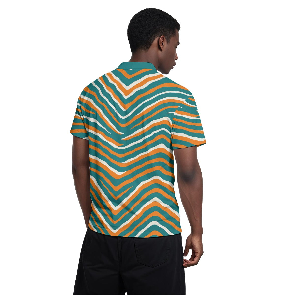 Miami Football Game Day All-Over Print Men's Polo Collar Jersey