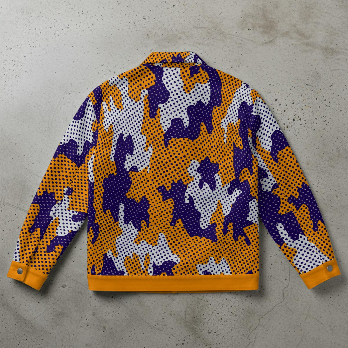 Urban Legend Louisiana Purple Gold Camo Unisex Collared Jacket