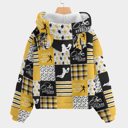 All-Over Print Kid’s Borg Fleece Sweatshirt With Ear