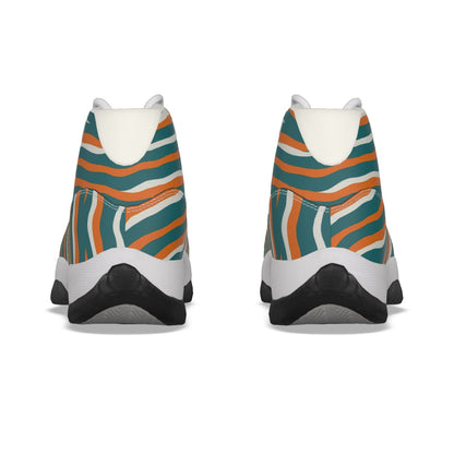 Miami Football Game Day Men's High Top Basketball Shoes