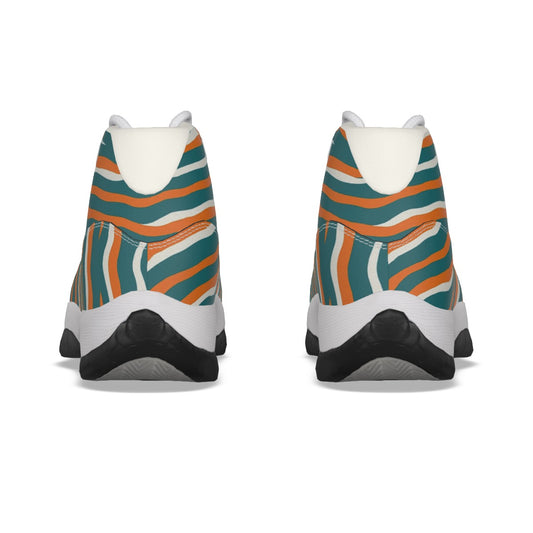 Miami Football Game Day Men's High Top Basketball Shoes