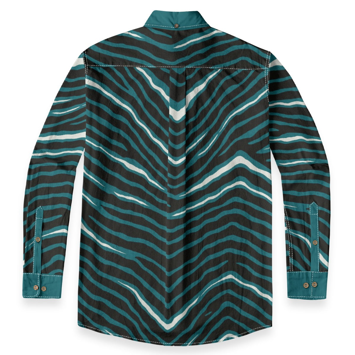 Philadelphia Football Game Day All-Over Print Men's Casual Lapel Long Sleeve Shirt|125GSM Cotton