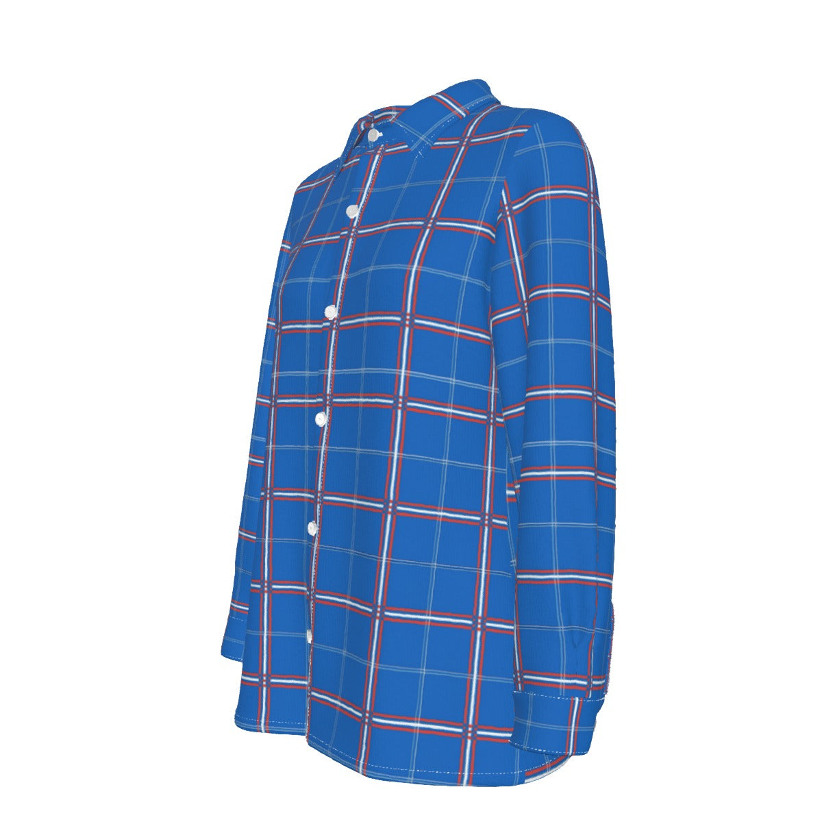 Kansas Tartan Plaid Jayhawks  Women's Elastic-Back Shirt