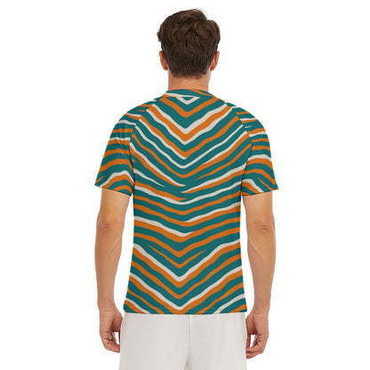 Miami Football Game Day All-Over Print Men's Tight Surf Clothing With Half Sleeves