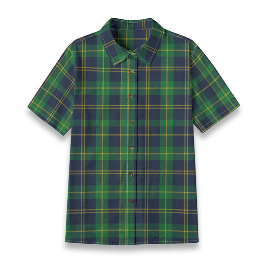 Notre Dame Tartan Plaid Fighting Irish Women's Shirt | 125GSM Cotton