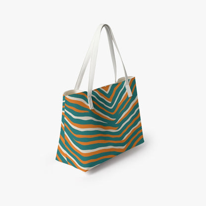 Miami Football Game Day Stylish PU Leather Tote Bag