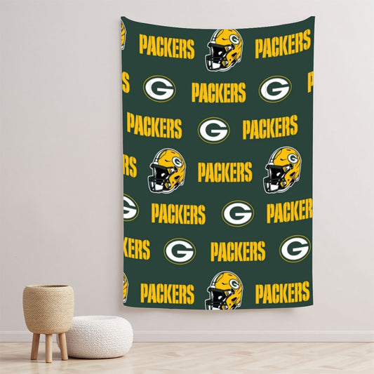 Green Bay Football Game Day Wall Decorative Tapestry-Vertical For the USA