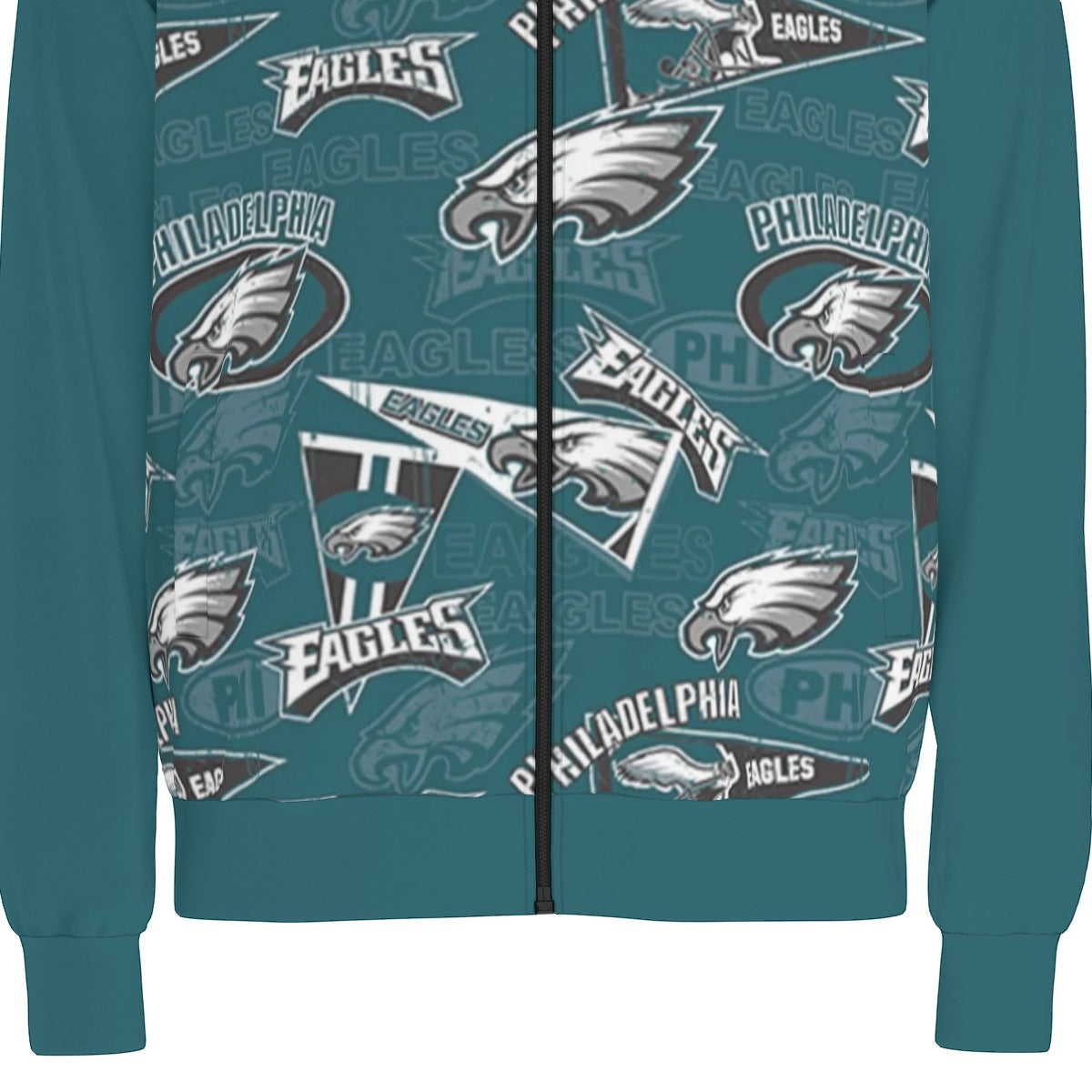 Philadelphia Football Game Day All-Over Print Men's Raglan-Sleeve Stand Collar Jacket