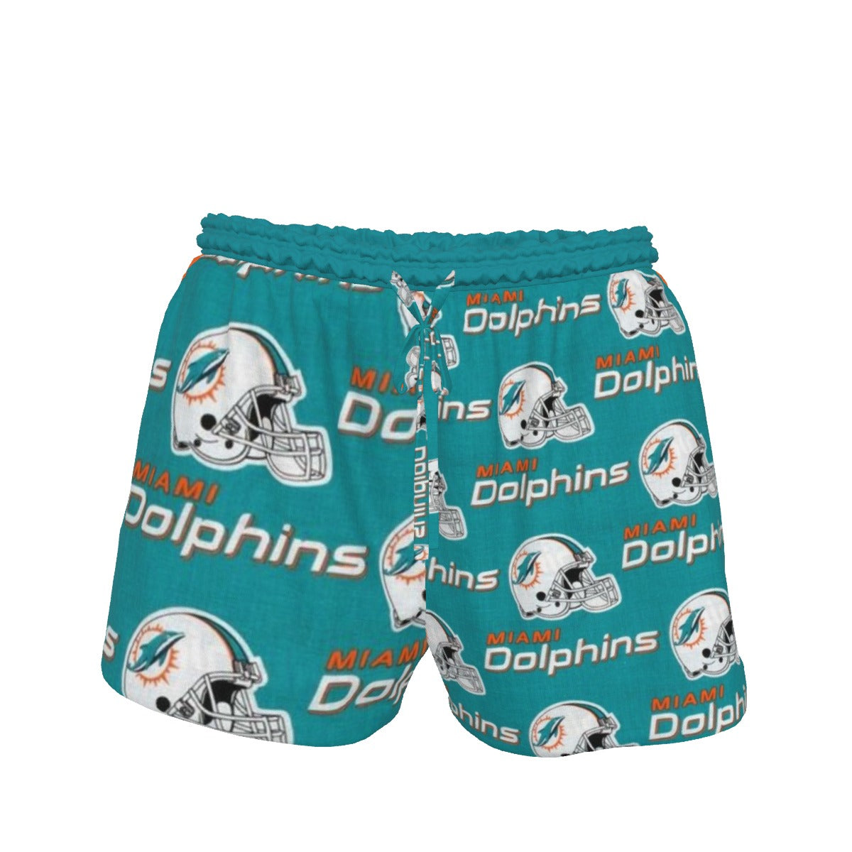 Miami Football Game Day All-Over Print Women's Shorts With Drawstring | Rayon