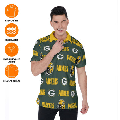 Green Bay Football Game Day All-Over Print Men's Polo Shirt