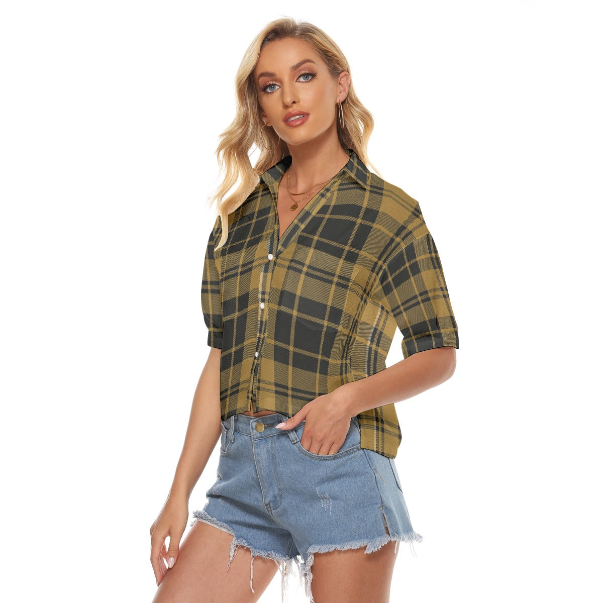 Urban Legend Central Florida Knights Women's V-Neck Shirt – Black and Gold College Streetwear for Co